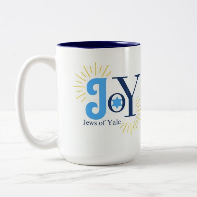 Caneca De Café Em Dois Tons logotipo JoY (Esquerda)
