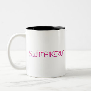Caneca De Café Em Dois Tons Logotipo legal do Triathlon para todos os amantes 