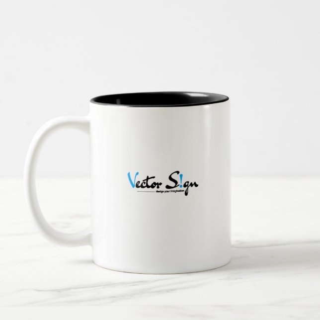 Caneca De Café Em Dois Tons Logotipo personalizado (Esquerda)