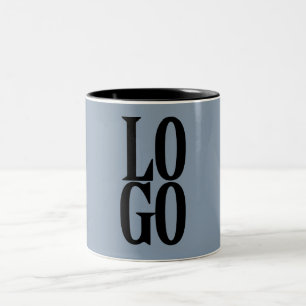 Caneca De Café Em Dois Tons Logotipo personalizado da empresa ou da empresa em