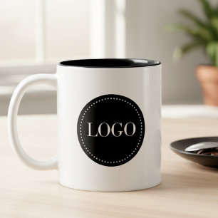 Caneca De Café Em Dois Tons Logotipo Personalizado da Sua Empresa 