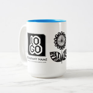 Caneca De Café Em Dois Tons Logotipo personalizado de Promocional para empresa