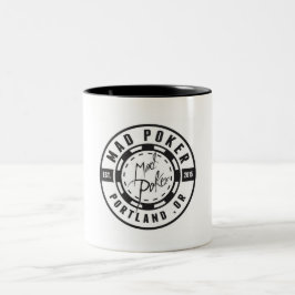 Caneca De Café Em Dois Tons Logotipo Poker MAD - Mug Café