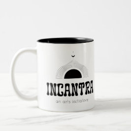 Caneca De Café Em Dois Tons logotipo primário incantra (luz-no-escuro)