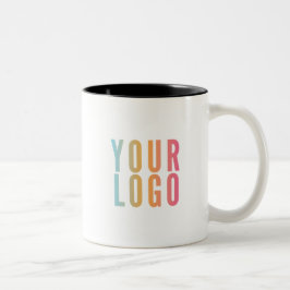 Caneca De Café Em Dois Tons Logotipo Promocional Empresarial