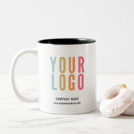 Caneca De Café Em Dois Tons Logotipo Promocional Empresarial
