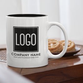 Caneca De Café Em Dois Tons Logotipo Promocional Empresarial Personalizado
