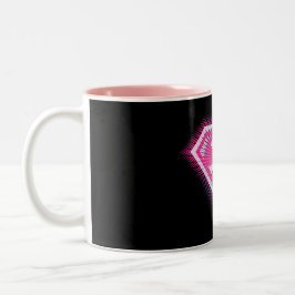 Caneca De Café Em Dois Tons Logotipo rosa da Supergirl