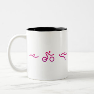Caneca De Café Em Dois Tons Logotipo Triathlon