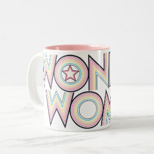 Caneca De Café Em Dois Tons Logotipo Wonder Rainbow