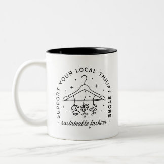 Caneca De Café Em Dois Tons Loja de brechó moda sustentável local brechó