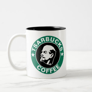 Caneca De Café Em Dois Tons Loja de Café Tsarbucks Piada Russa Engraçada