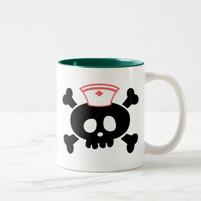 Caneca De Café Em Dois Tons Lolly da enfermeira (Direita)