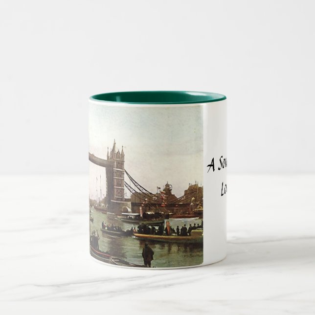 Caneca De Café Em Dois Tons London Souvenir Mug - Tower Bridge (Centro)