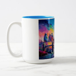 Caneca De Café Em Dois Tons London The Big Smoke Skyline