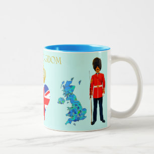 Caneca De Café Em Dois Tons Londres, Inglaterra, Reino Unido Lembrança do Cora