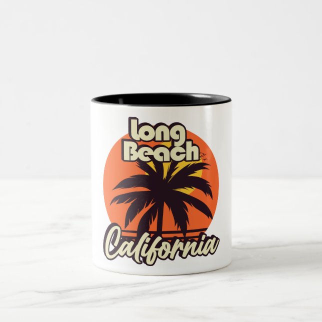 Caneca De Café Em Dois Tons Long Beach California (Centro)