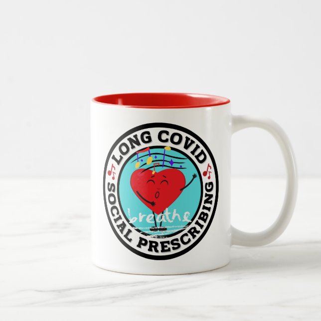 Caneca De Café Em Dois Tons Longa Cúpula - Prescrição Social (Direita)