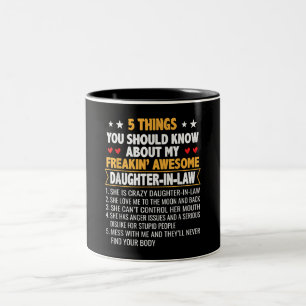 Caneca De Café Em Dois Tons Longe E Mãe Em Direito Da Filha Na Lei