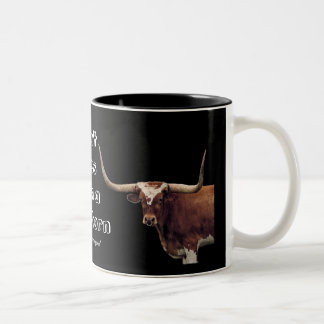 Caneca De Café Em Dois Tons LonghornCoffeeMug-personalize