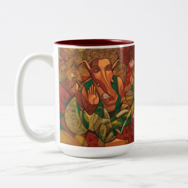Caneca De Café Em Dois Tons Lord Ganesha  (Esquerda)