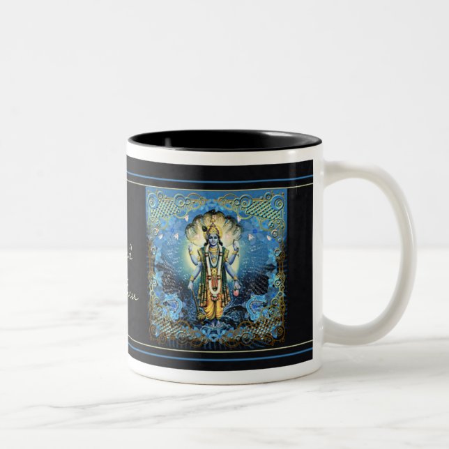 Caneca De Café Em Dois Tons Lord Vishnu - Mug, Copa (Direita)