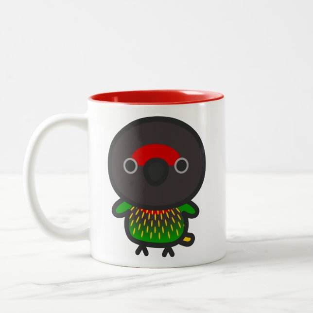 Caneca De Café Em Dois Tons Lório-de-riscas-amarelas (Esquerda)