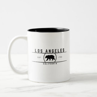 Caneca De Café Em Dois Tons Los Angeles California