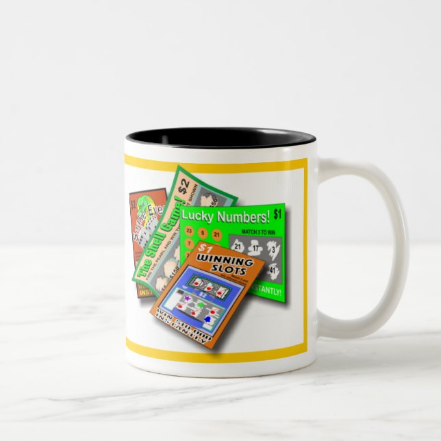 Caneca De Café Em Dois Tons Lottery Scratch-Off Mug (Direita)
