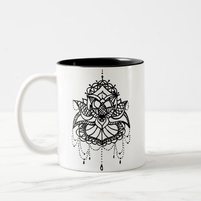 Caneca De Café Em Dois Tons Lotus Flower (Esquerda)
