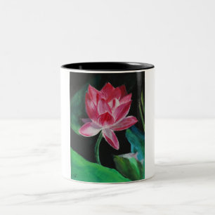 Caneca De Café Em Dois Tons Lotus pintando Mug