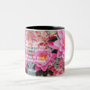 Caneca De Café Em Dois Tons Lótus Rosa Mandala Personalizado de Duas Cores