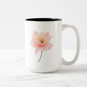 Caneca De Café Em Dois Tons Lotus Rosa Suave