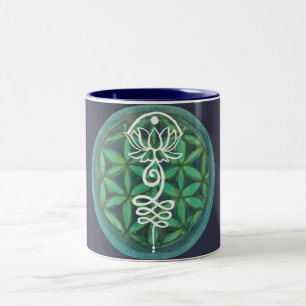Caneca De Café Em Dois Tons Lotus Unalome