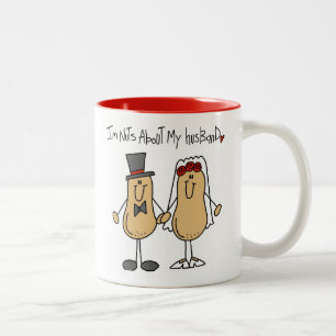 Caneca De Café Em Dois Tons Loucas Pelo Meu Marido Camisetas e Presentes