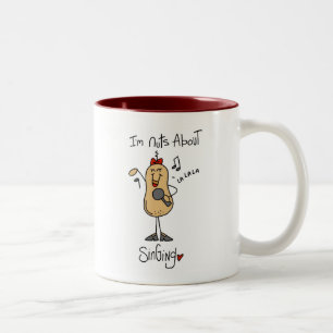 Caneca De Café Em Dois Tons Louco por Camisetas e Presentes de Canto