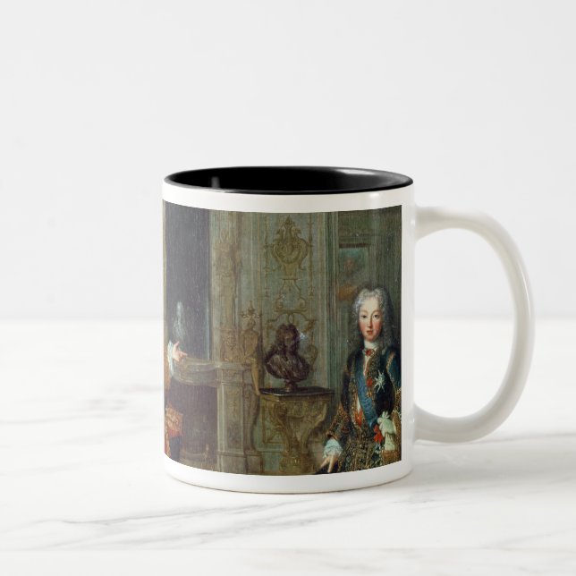 Caneca De Café Em Dois Tons Louis XV e o regente, Philippe II (Direita)