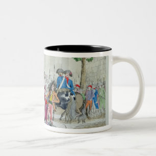Caneca De Café Em Dois Tons Louis XVI e sua família tomados ao templo