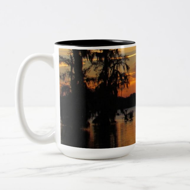 Caneca De Café Em Dois Tons Louisiana Bayou (Esquerda)