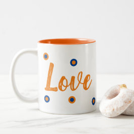 Caneca De Café Em Dois Tons Love