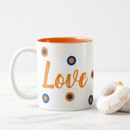 Caneca De Café Em Dois Tons Love