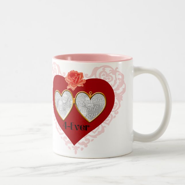 Caneca De Café Em Dois Tons Love 4 Ever Locket Mug (Direita)