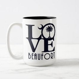 Caneca De Café Em Dois Tons LOVE Beaufort 15oz