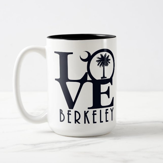 Caneca De Café Em Dois Tons LOVE Berkeley SC 15oz (Esquerda)