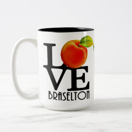 Caneca De Café Em Dois Tons LOVE Braselton Georgia 15oz