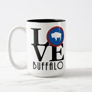 Caneca De Café Em Dois Tons LOVE Buffalo Wyoming