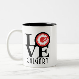 Caneca De Café Em Dois Tons LOVE Calgary 11oz