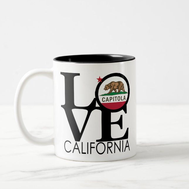 Caneca De Café Em Dois Tons LOVE Capitola 11oz (Esquerda)