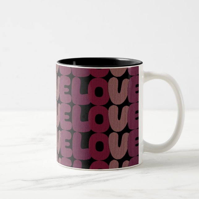 Caneca De Café Em Dois Tons Love Coffee Mug (Direita)