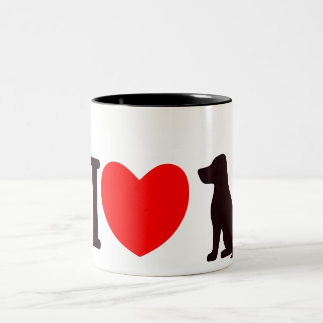 Caneca De Café Em Dois Tons Love Dog (Centro)